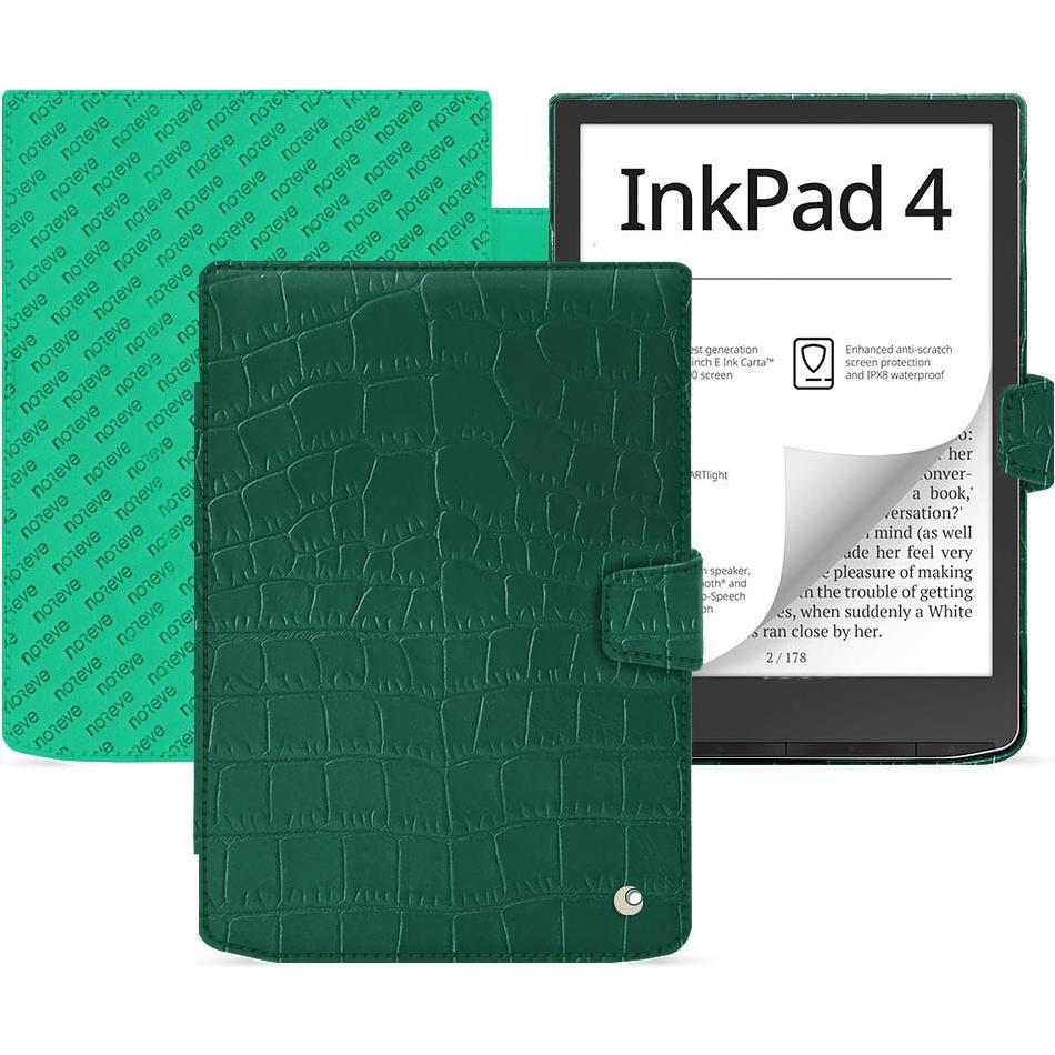Noreve Lederschutzhülle horizontal (Pocketbook InkPad 4), Tablet Hülle, Grün