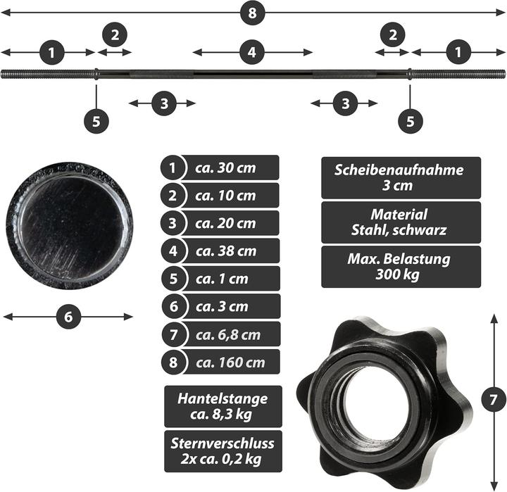 Immagine prodotto Maxxiva Bilanciere da 160 cm