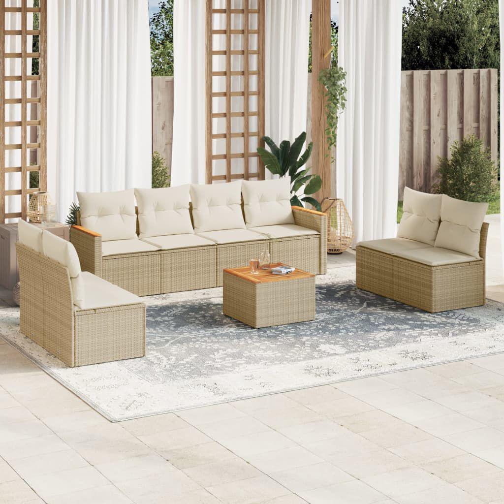 Thumbnail - VidaXL, Gartenlounge, 10-tlg. Garten-Lounge-Set mit Kissen