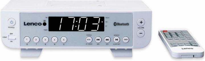 Produktbild Lenco KCR-100 Küchenradio UKW Bluetooth® Weiss (FM, Bluetooth)