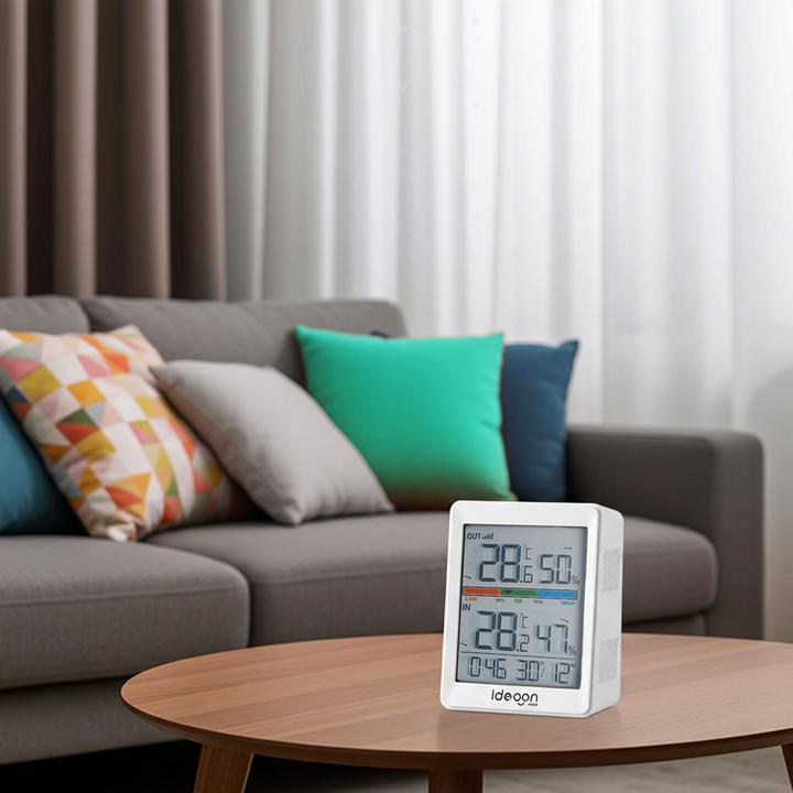 Produktbild Ideoon Thermometer und Hygrometer für innen & aussen, inklusive Funk-Aussensensor