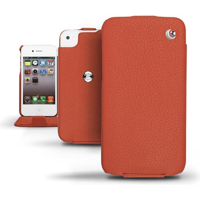 Noreve Lederschutzhülle vertikal (Apple iPhone 4), Smartphone Hülle, Orange
