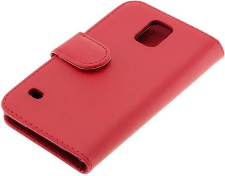Produktbild König Design OTB Tasche für Samsung Galaxy S5 / S5 Neo Bookstyle rot (Samsung Galaxy S5, Samsung Galaxy S5 Neo)