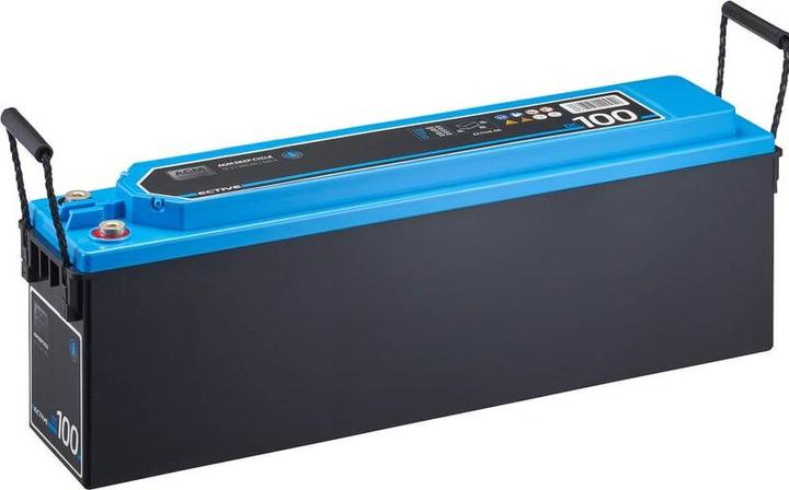 Image du produit Ective Batterie AGM 100Ah 12V Deep Cycle Slim Front Terminal Batterie d'alimentation (12 V, 100 Ah)