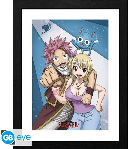 GB Eye Fairy Tail Framed Print: Natsu & Lucy (30x40) (30 x 40 cm)