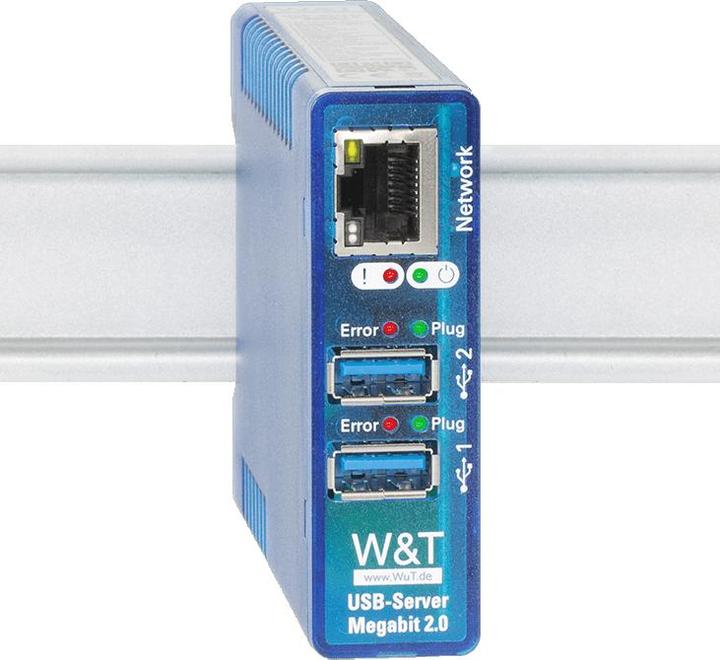 W&T Server USB Megabit 2.0, 2 porte USB indipendenti