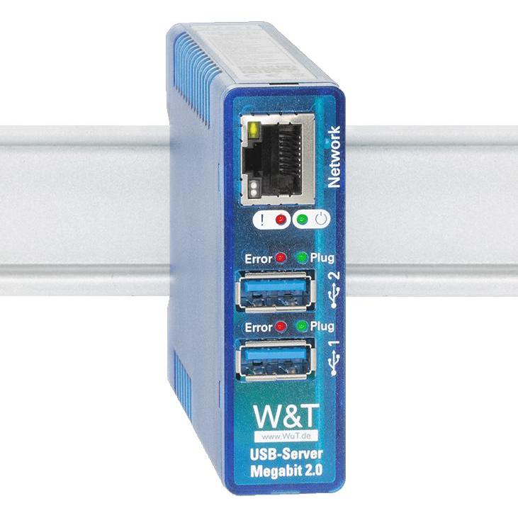 W&T USB-Server Megabit 2.0, 2 unabh"ngige USB-Ports (53665)