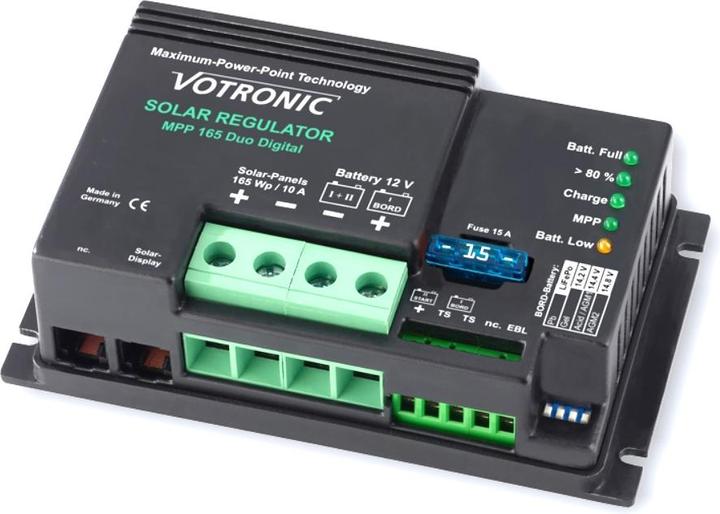 Image du produit Votronic 1710 MPP 165 Duo Digital 10A 12V MPPT Régulateur de charge solaire pour deux batteries