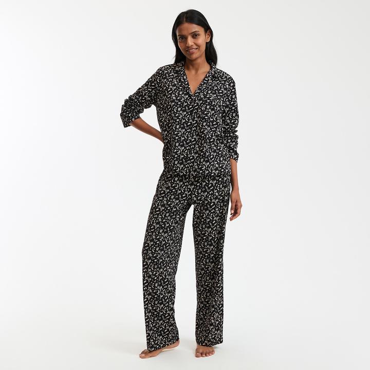 Produktbild La Redoute Collections Jersey-Pyjama mit langen Ärmeln (XL)