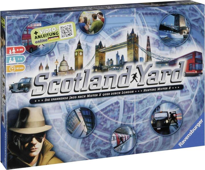 Ravensburger Scotland Yard (Deutsch, Englisch, Französisch, Italienisch, 2 - 6 Spieler)