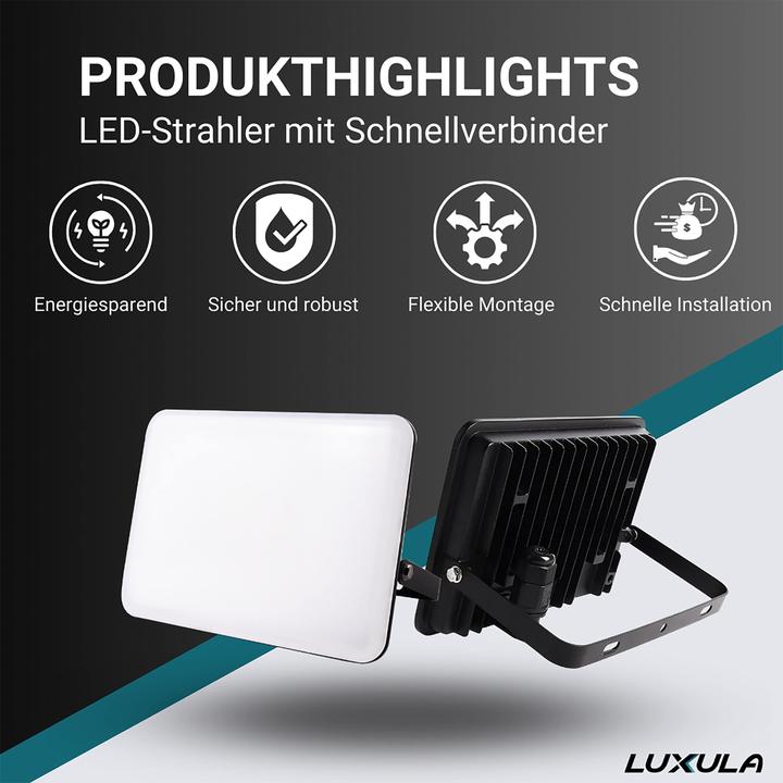 Productafbeelding Luxula LED schijnwerper met snelkoppeling (5000 lm)
