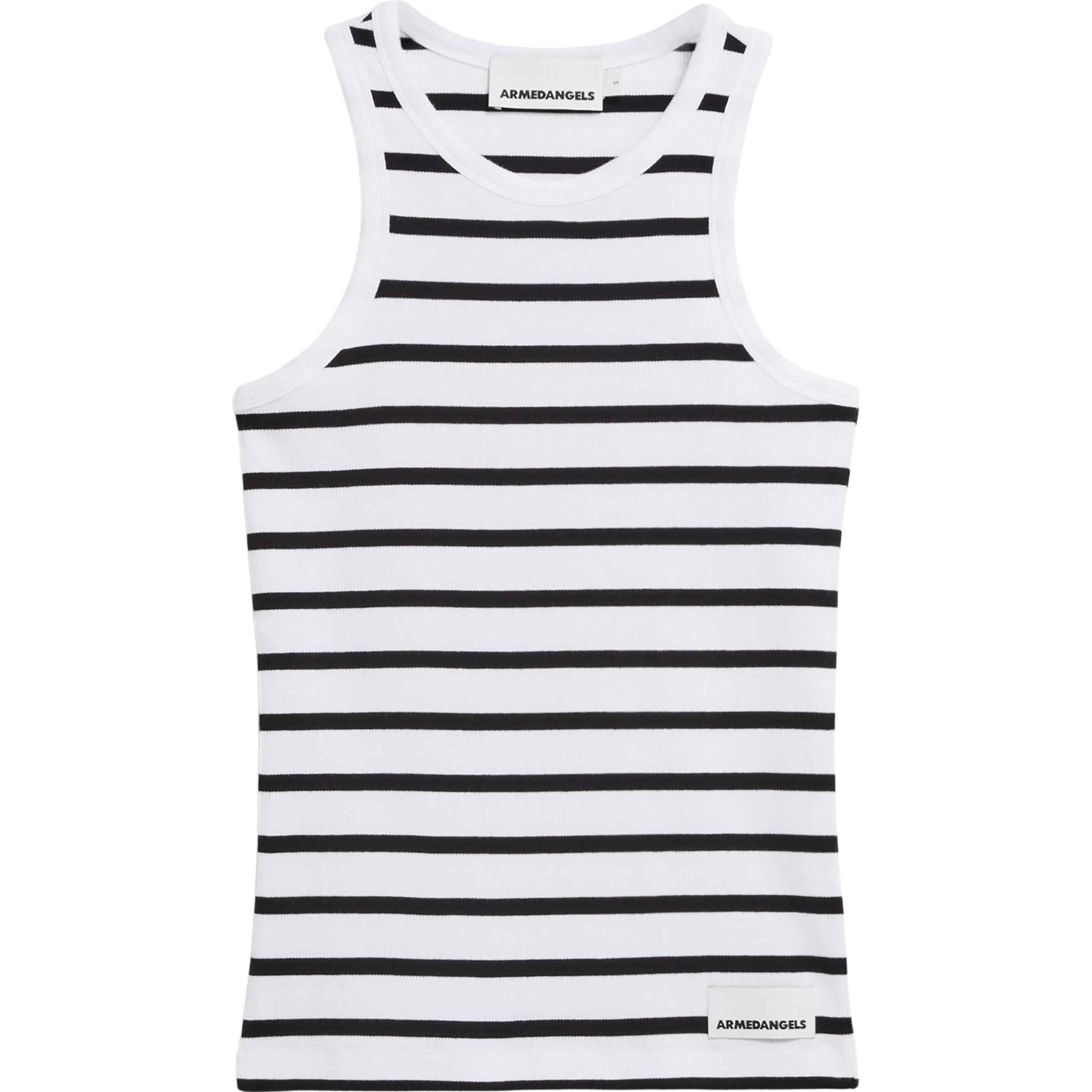 Armedangels, Damen, Shirt, Women's Kanitaa Stripes, Weiss, (M)