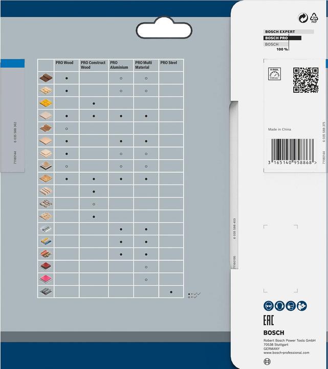 Productafbeelding Bosch Professional Zubehör Cirkelzaagblad Standaard voor Aluminium, 165x1,8/1,3x30, 54 tanden