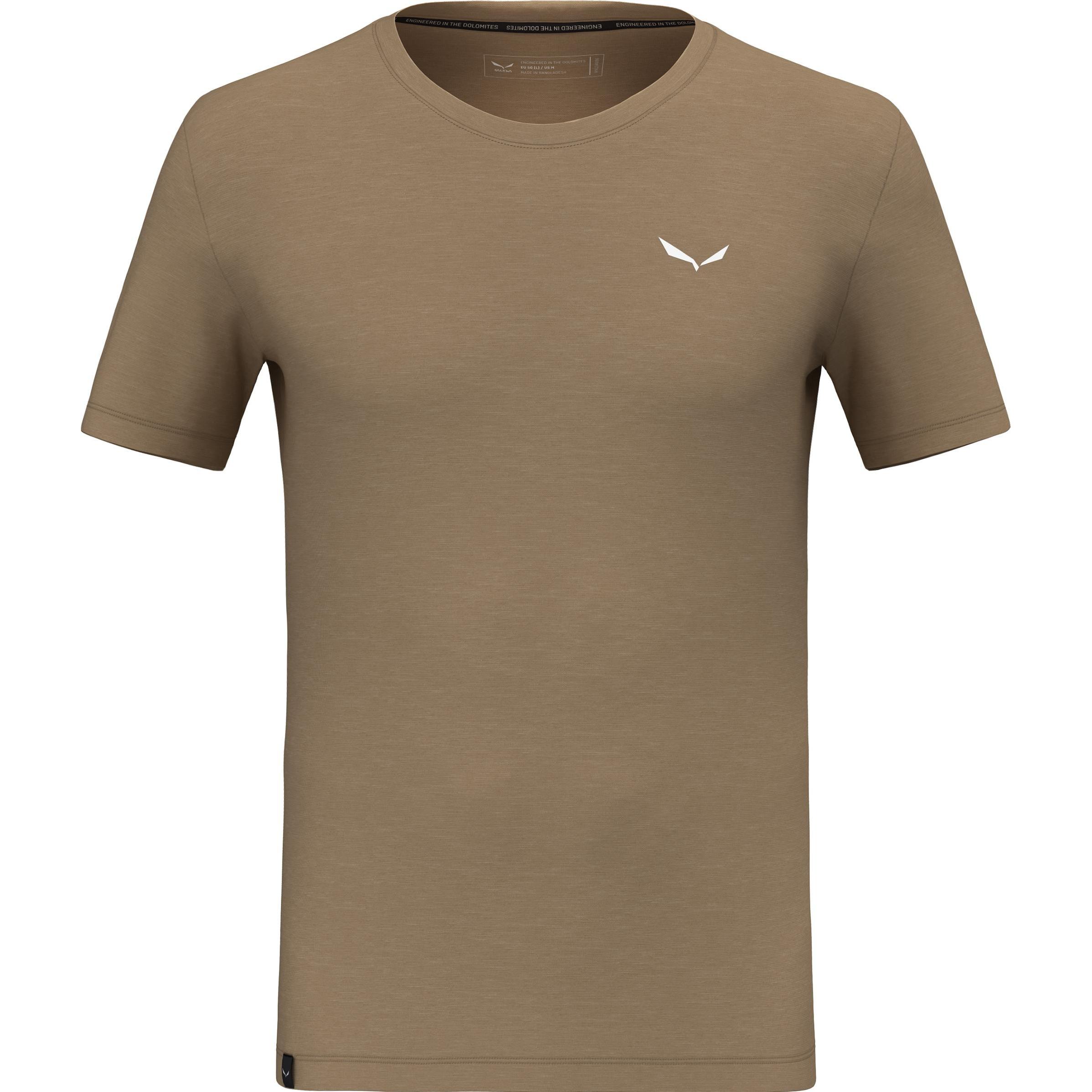 Salewa, Herren, Funktionsshirt, Eagle Minilogo Merino T-Shirt (46), Beige, 46