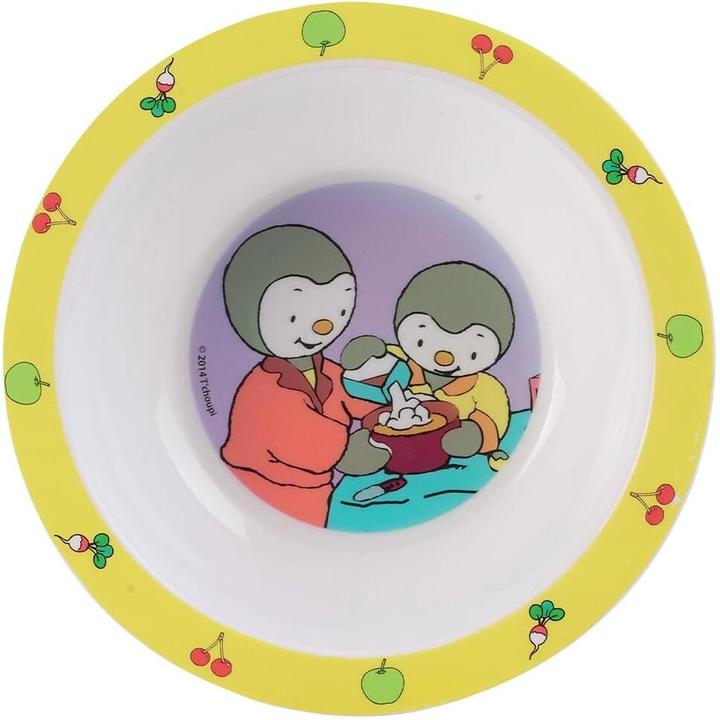 Actual product image crockery set soup plate, mug, straw goblet and 1 children's lunch box jemini t'choupi