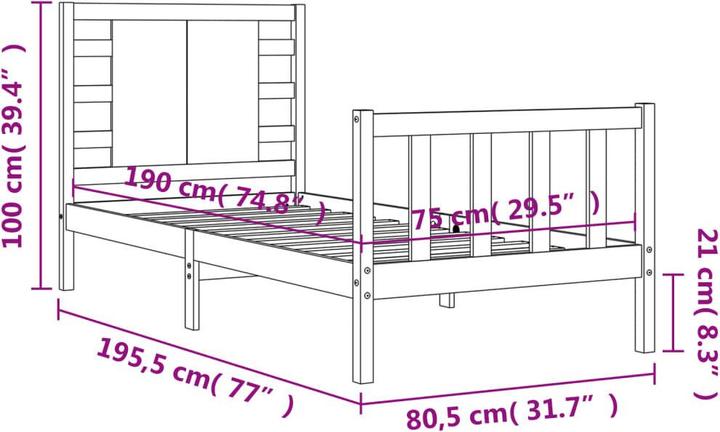 Produktbild vidaXL Afina (75 x 190 cm)