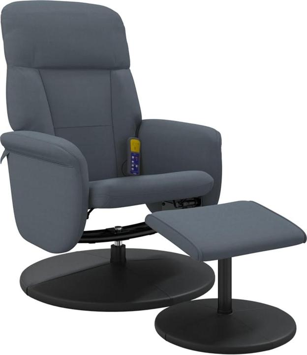Actual product image VidaXL Massage chair with footstool dark grey velvet,colour