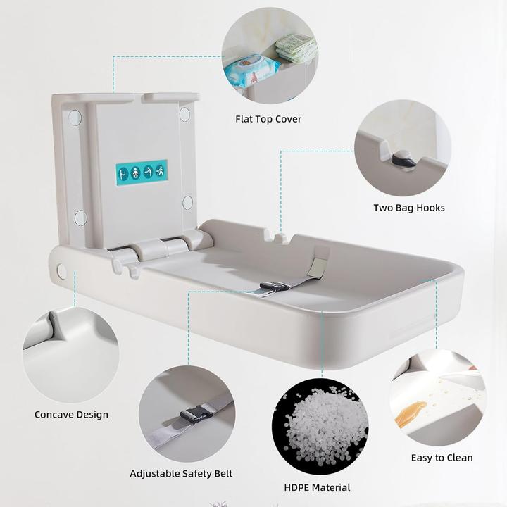 Immagine prodotto Modundry Faltbarer Wickeltisch zur Wandmontage