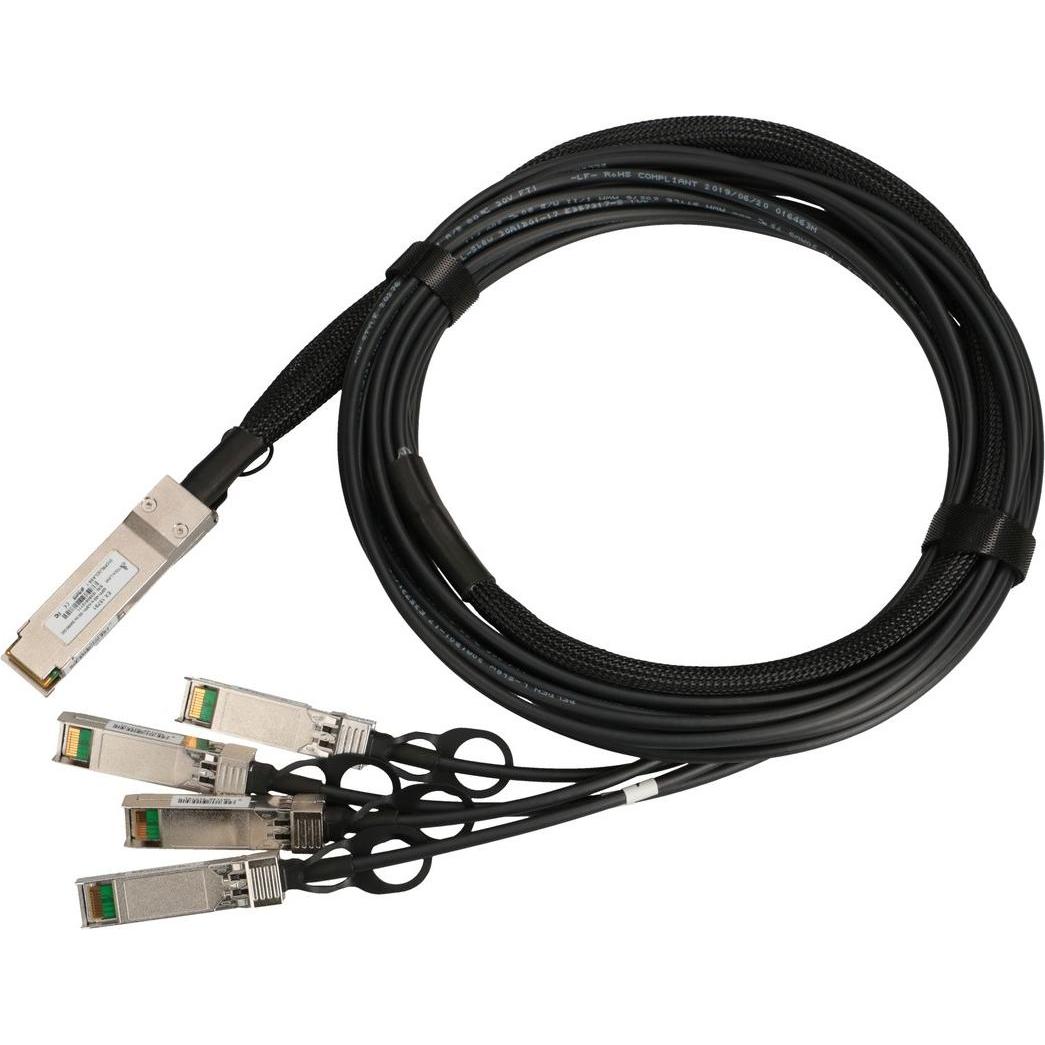 Extralink QSFP+ DAC CABLE 40G TO 4x 10G SFP+ 3M, Transceiver, Schwarz