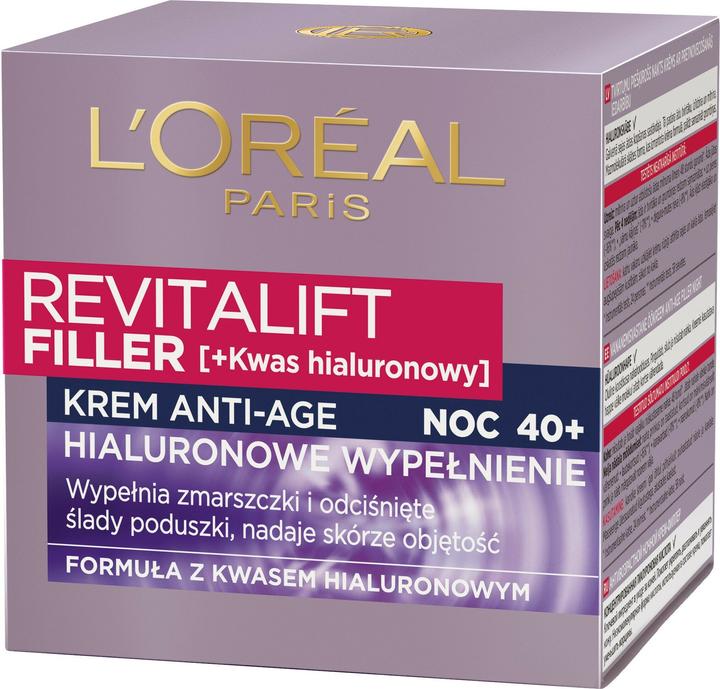 Actual product image L'Oréal Paris L'Oreal - Revitalift Filler Anti-Age Cremation For The Night 50Ml (50 ml, Night)