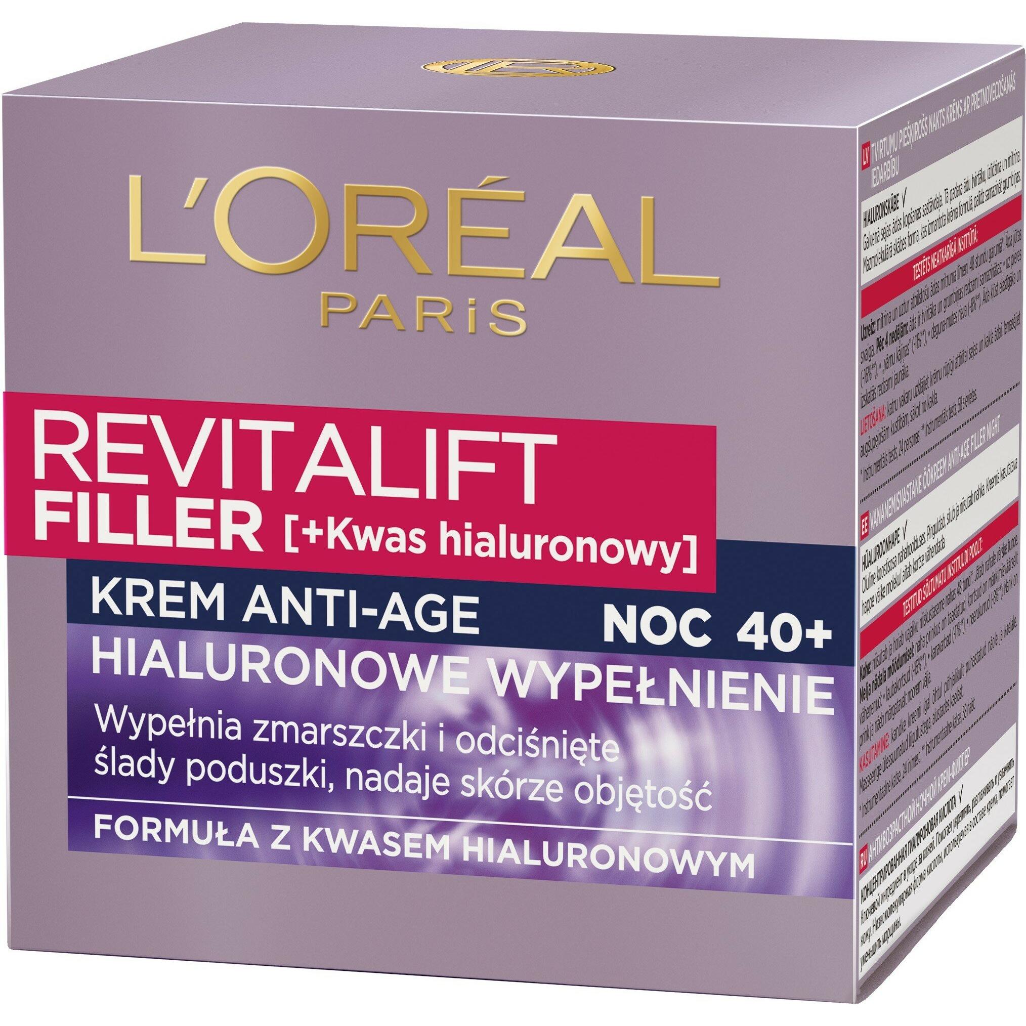 Thumbnail - L'Oréal Paris, Augenpflege, L'Oreal - Revitalift Filler Anti-Age Cremation For The Night 50Ml (50 ml, Nacht)