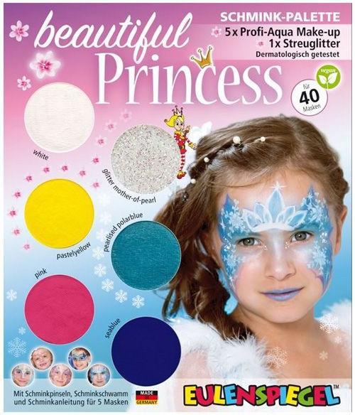 Productafbeelding 207031 - Make-up palet Beautiful Princess, instructies voor 5 prinsessenmaskers, kind