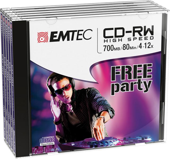 Emtec CD-RW 700MB 4-12x Jewel Case (5) (5x)