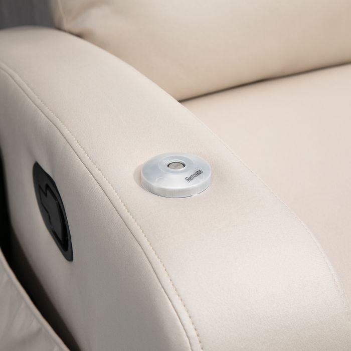 Actual product image Swisshandel24 Relaxsessel mit Massage und FB, Fernsehsessel, Mikrofaser, Beige