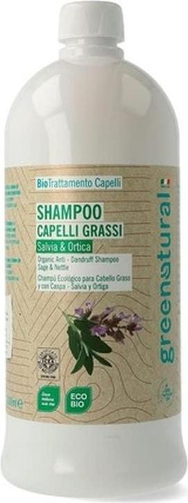 Greenatural Sage and Nettle Dandruff Shampoo 1L (1000 ml, Flüssiges Shampoo)