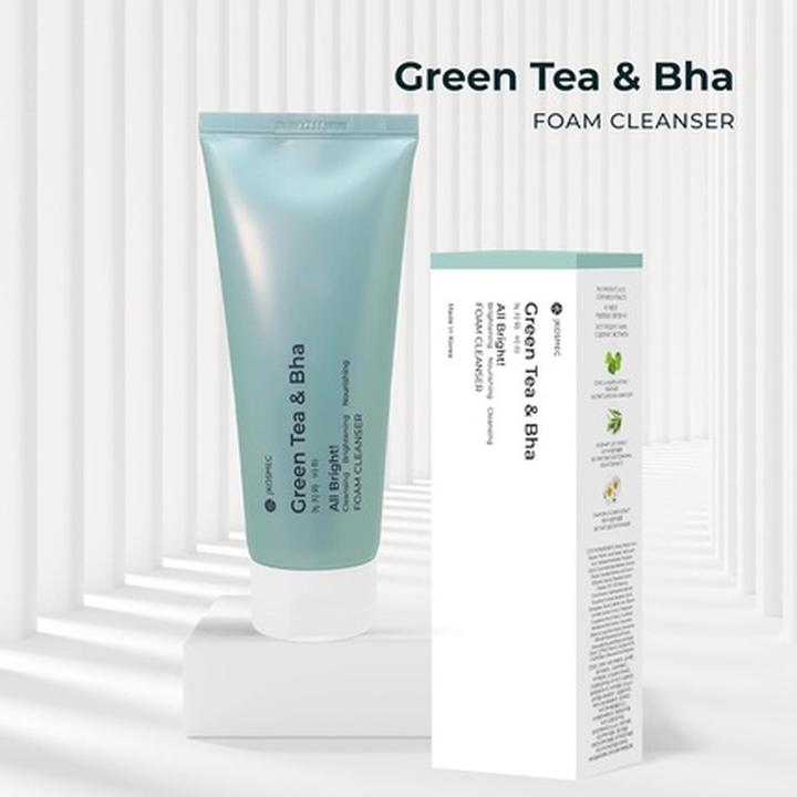 Actual product image JKosmec All Bright Green Tea and BHA Foam Cleanser (180 ml)