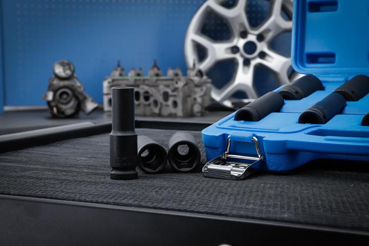 Actual product image BGS Impact Socket Set, Hexagon, deep 12.5 mm (1/2") Drive 10 - 24 mm 10 pcs. (10 mm)