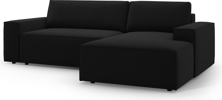 Actual product image Micadoni Velvet Right Corner Sofa With Bed Function And Box, "Jodie", 3 Seats, 246x151x86 Made in Europe (Corner sofa)