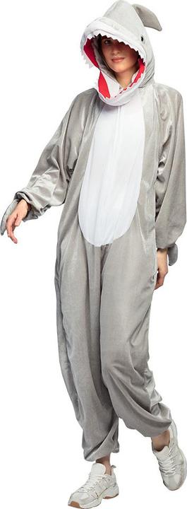 Image du produit Boland Costume de requin en peluche unisexe : combinaison avec capuche (S)