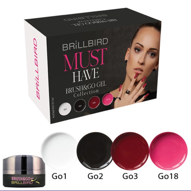 Immagine prodotto BrillBird Il set di colori gel Basic di Brush&Go è un must. (Essiccatore smalto per unghie)