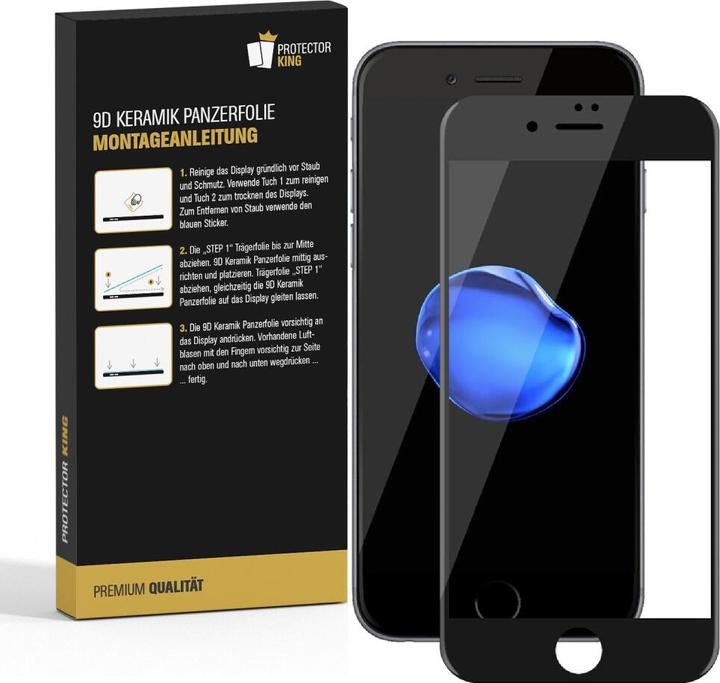 Produktbild Protectorking 2x Ceramic-Glass Full Cover HD Klar (2 Stück, Apple iPhone 7 Plus)