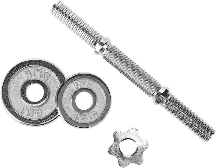 Actual product image HMS Chrome dumbbells in case STC15 (2 x 7 5 kg) (2 x 7.5 kg)