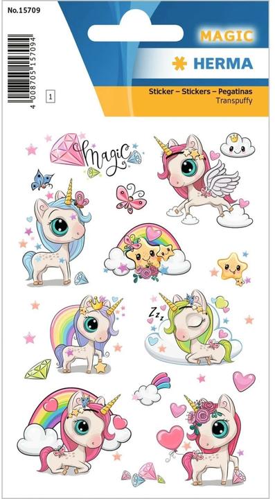 Actual product image HERMA Sticker unicorn