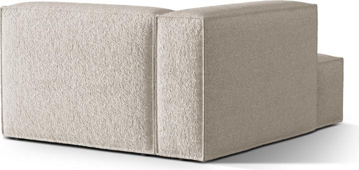 Image du produit Micadoni Bouclé Chaise Longue Gauche, "Nuria", 1 Place, Beige, 147x127x72 Fabriqué en Europe (Méridienne)