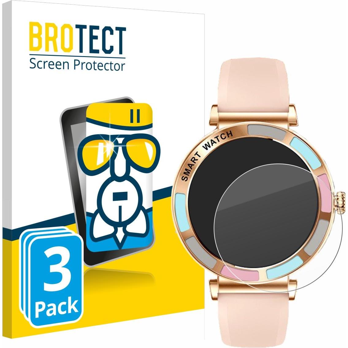 BROTECT Schutzglas Schutzfolie Displayschutz Display Schutz Glas Folie klar, Smartwatch Schutzfolie, Transparent