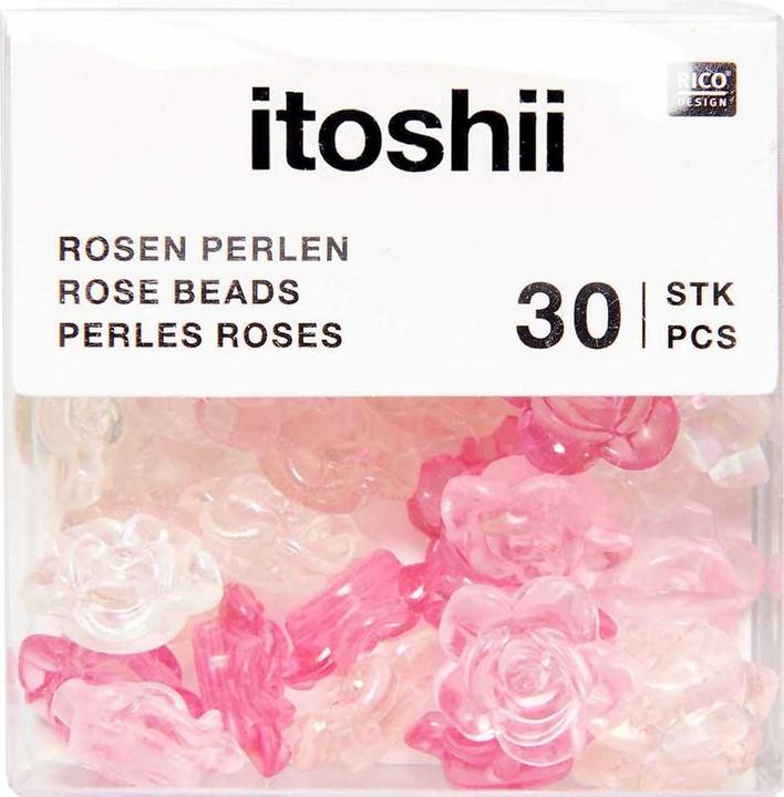 Immagine prodotto Rico Design itoshii Perlen, Rosen, 30 Stück