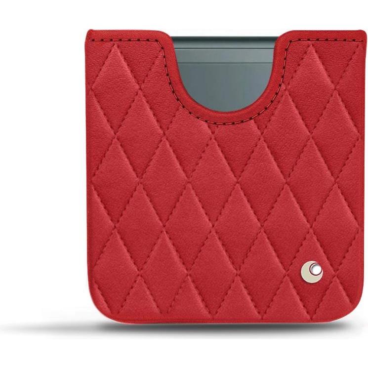 Noreve Lederschutzhülle Samsung Galaxy Z Flip3 (Samsung Galaxy Z Flip3), Smartphone Hülle, Rot