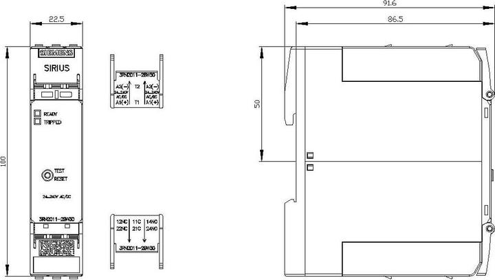 Produktbild Siemens Thermistor motor unit 22.5mm enclosure