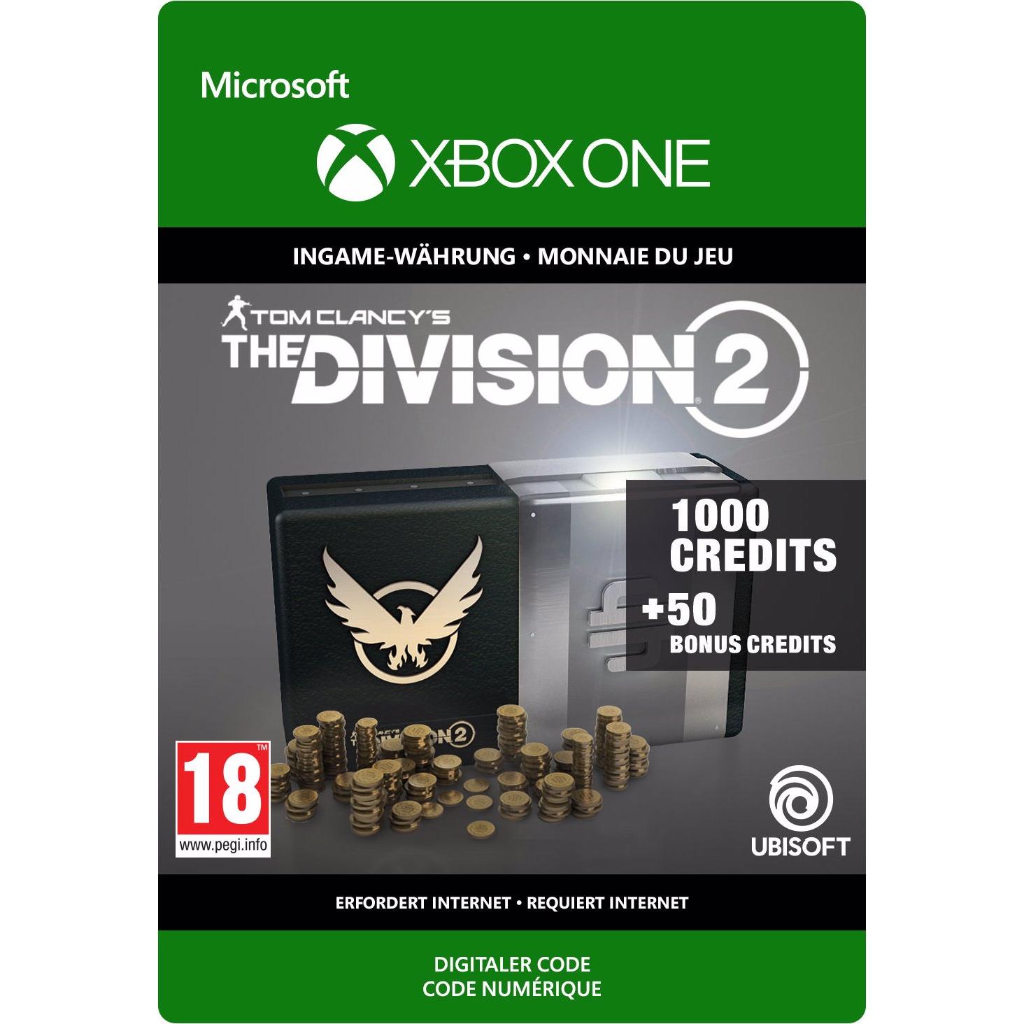 Microsoft Tom Clancy's The Division 2: 1050 Premium Credits Pack, Ingame Währung