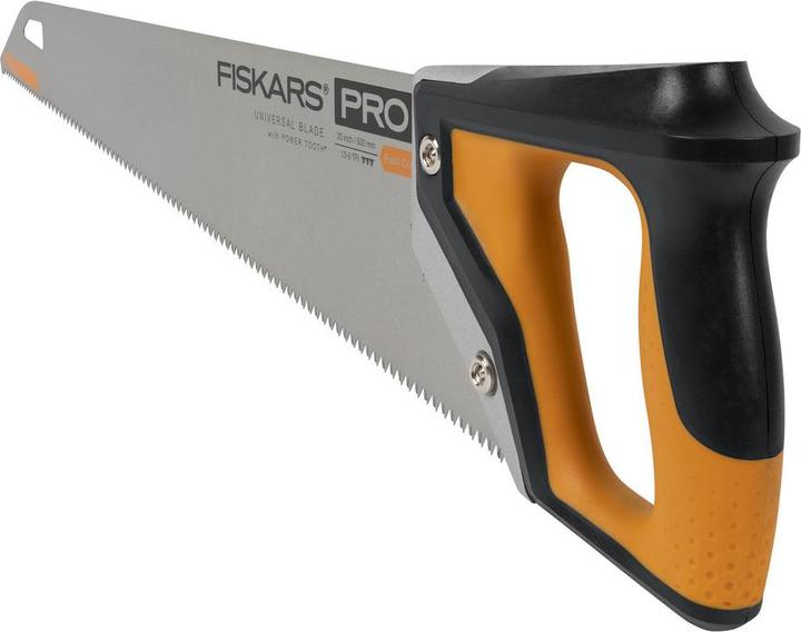 Produktbild Fiskars Pro Handsäge für Holz, Laminat und PVC, Sägeblattlänge: 50 cm, 9 TPI, Schwarz/Orange, PowerT