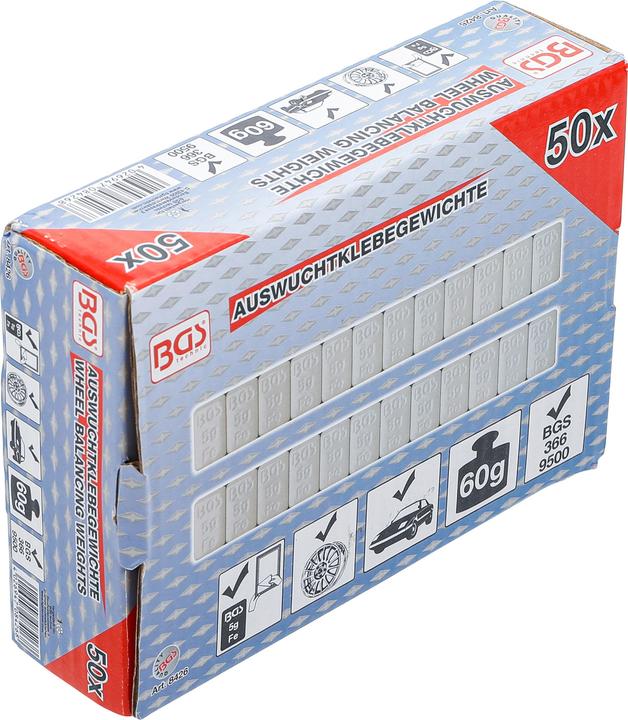 Actual product image BGS Wheel Balancing Weights | 12 x 5 g | 50 pcs.