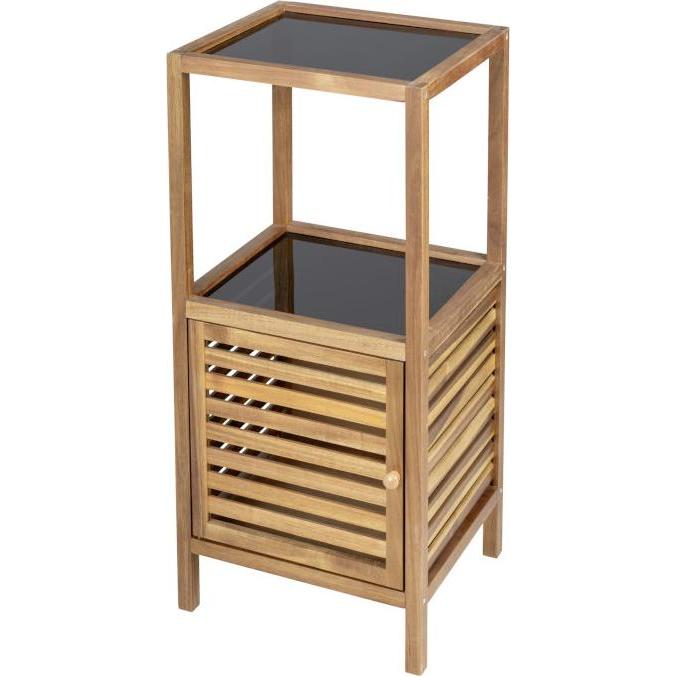Wenko, Scaffale bagno, Badregal mit Tür Fondi (39.50 x 35.50 x 86 cm)