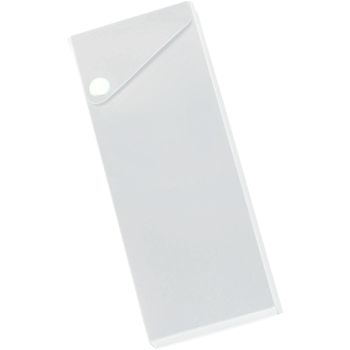 Ecobra, Etui, Stiftebox / Utensilienbox 200x80x28mm weiss/transparent