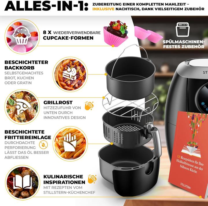 Actual product image Stillstern Hot Air Deep Fryer 5L