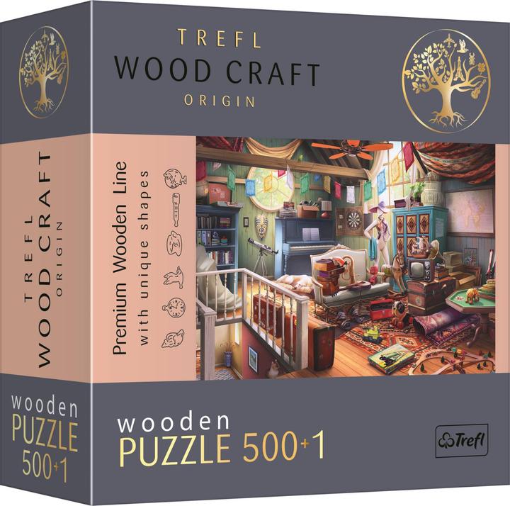 Produktbild Trefl Holzpuzzle 500+1 Teile - Schätze auf dem Dachboden (500 Teile)
