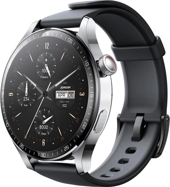 Actual product image Joyroom Classic Series JR-FC2 Pro Smart Watch (Answer/Make Call)-Moonlight Silver (48 mm)